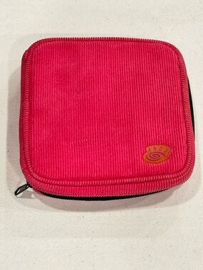 Vintage Hot Pink Corduroy CD Wallet Storage Case Holder Booklet Organizer